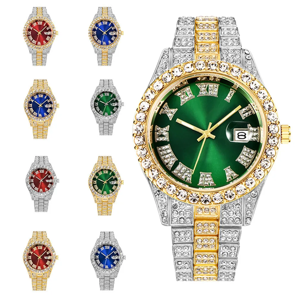 Naujas Top Brand Prabangių Laikrodžių Vyrams Diamond vyriški Žiūrėti Kalendorius Laikrodis Vyrų Verslo Kvarciniai Laikrodžiai Relogio Masculino 0