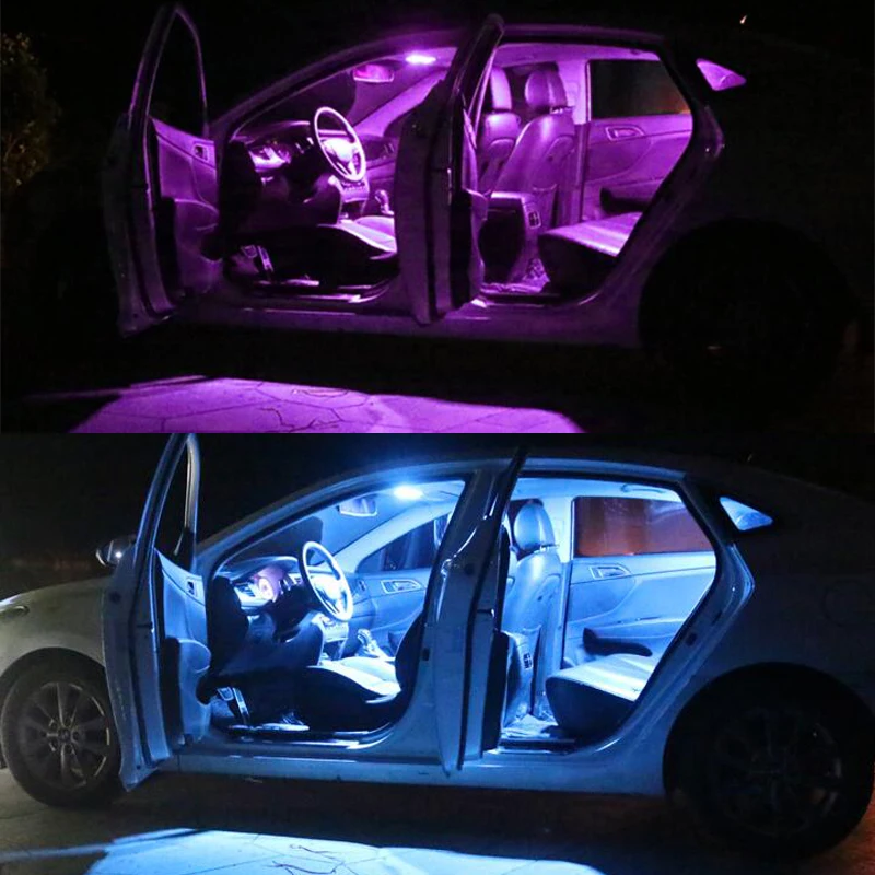 8pcs Canbus LED Baltos T10 W5W 12V Auto Interjeras Automobilių Šviesos Rinkinys, Skirtas 