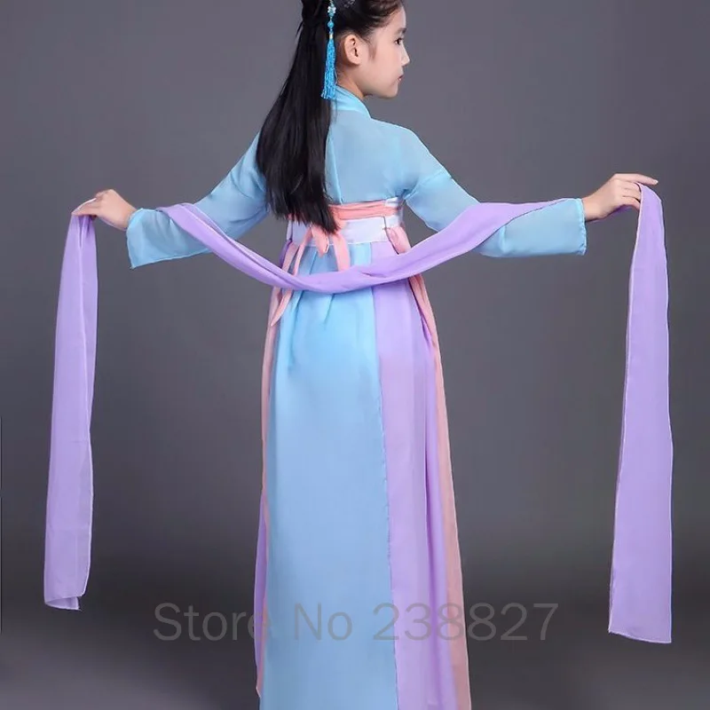 XinHuaEase Vaikų Senovės Kinų Stiliaus Apranga Tradicinė Suknelė Vaikams Pasakų Mergaitės Pagerėjo Ru Sijonas Šokio Spektaklis 1
