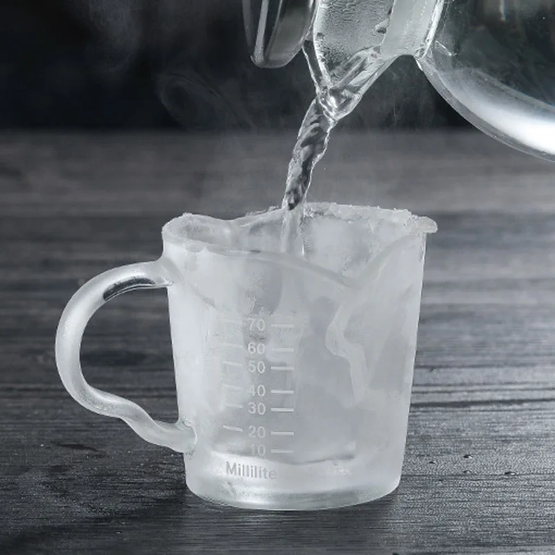 Atsparus karščiui Dvigubo Piltuvėlio Stiklo Kavos Matavimo Puodelis, skirtas Namų ir Virtuvės 4