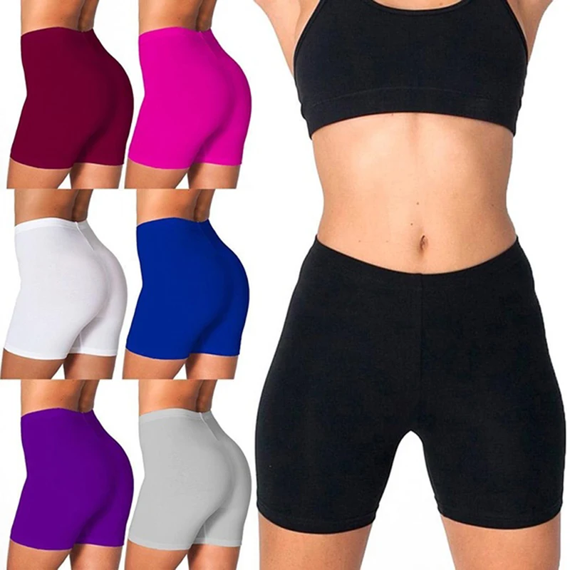 Moterų Plonas Fitneso Trumpos Kelnės Atsitiktinis Ponios Slim Kelnės Aukšto Juosmens Vasaros Šortai Apačioje Bodycon Streetwears 3