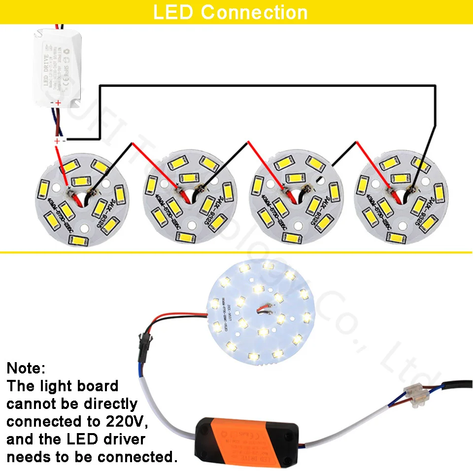 10vnt LED PCB Šviesos Lenta su SMD5730 Žetonų 5W 35mm 40mm 44mm Aliuminio Lempos Plokštė, Skirta 