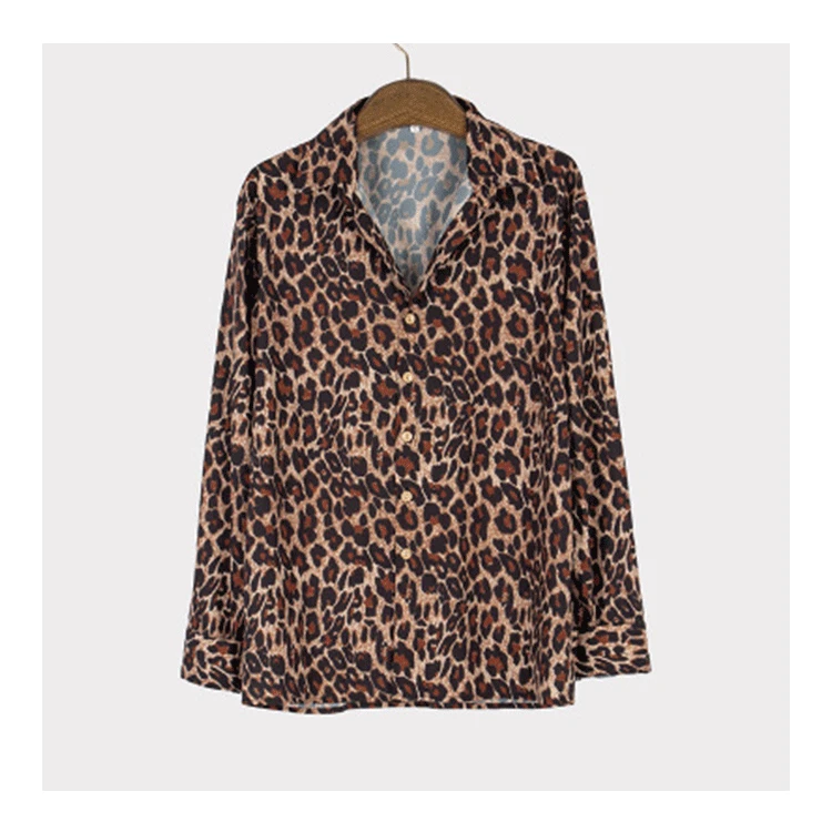 2020 Mados Vyrų Leopardas Spausdinti Marškinėliai Atsitiktinis Verslo ilgomis Rankovėmis Laisvi Marškinėliai havajų marškinėliai prabangus retro plus Size streetwear 4