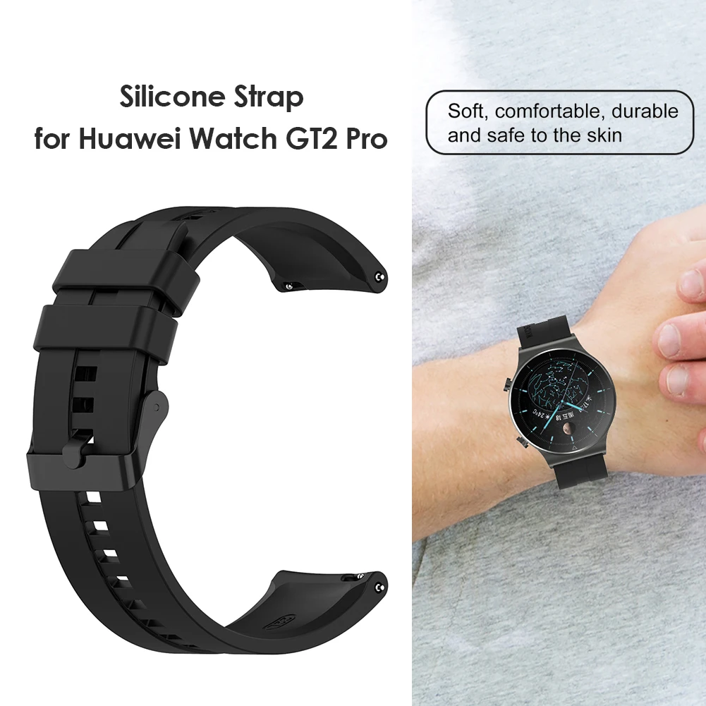 22mm Smart Watch Band Aukštos kokybės Minkšto Silikono Dirželis Pakeitimo Watchband Diržo Apyrankę, Huawei Žiūrėti GT2 Pro/GT 2e/GT 1