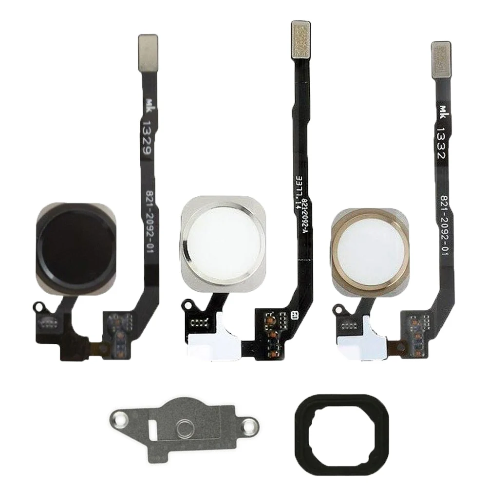 MHCAZT Home Mygtuką Klavišą Flex Kabelis Metalas + metalinis Laikiklis + Gumos Tarpiklis iPhone 5 5c 5s / SE 0