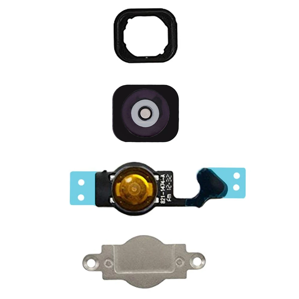 MHCAZT Home Mygtuką Klavišą Flex Kabelis Metalas + metalinis Laikiklis + Gumos Tarpiklis iPhone 5 5c 5s / SE 1