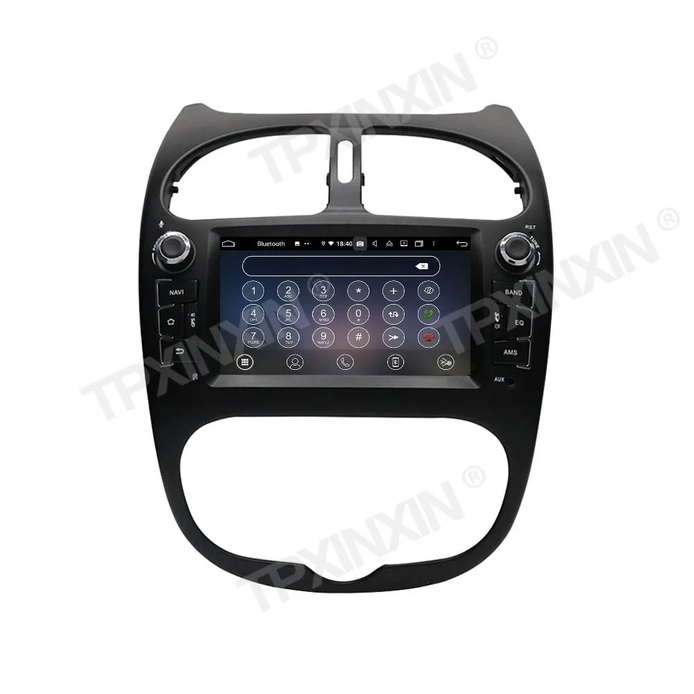 4+128G Už Peugeot 206 2000-2016 Android Automobilio Radijas Stereo Juosta recordr Multimedia vaizdo grotuvas GPS Navigaciją HeadUnit Carplay 3