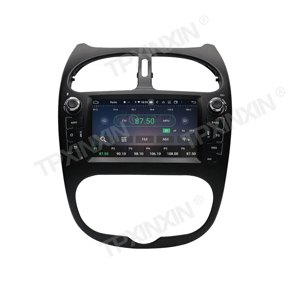 4+128G Už Peugeot 206 2000-2016 Android Automobilio Radijas Stereo Juosta recordr Multimedia vaizdo grotuvas GPS Navigaciją HeadUnit Carplay 4
