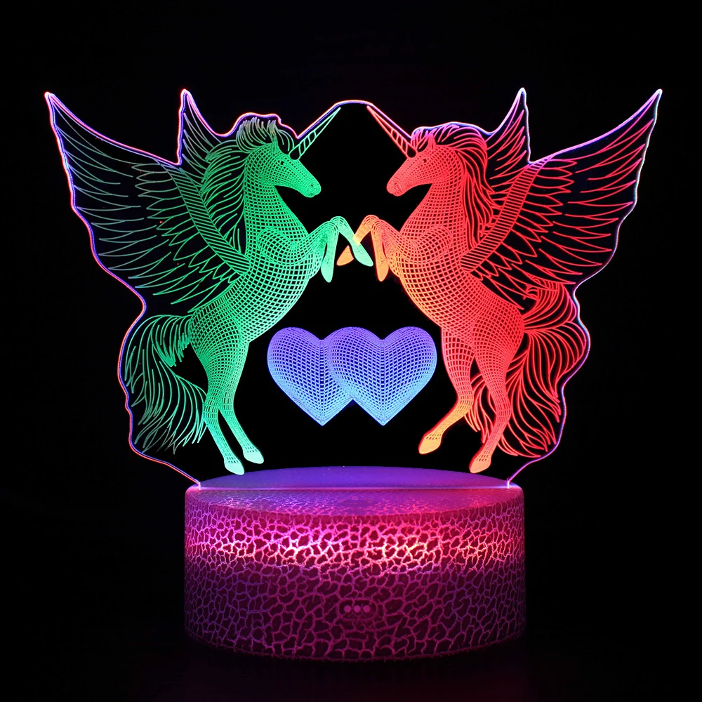 3 Akrilo Plokštės Lazerio Naktį Žibintai 3D Led Lempos Povas Naujumo, Šviesos, Miegamasis Apdailos Dinozaurų naktinė lempa Vaikams Dovanų Stalo Lempos 0