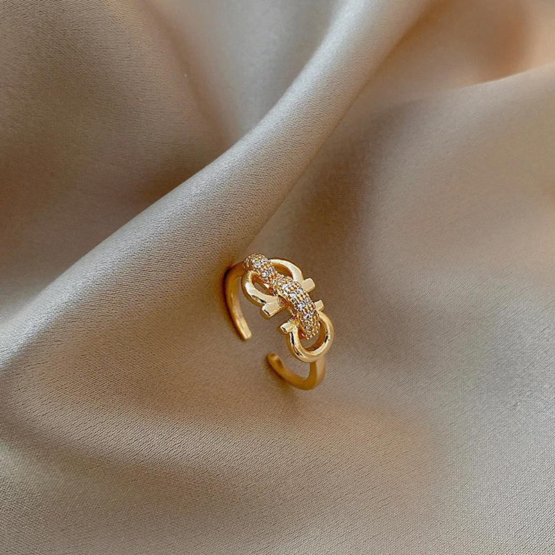 Žiedai Moterų Mados Daugiasluoksnės Kristalų Reguliuojamas Atidarymo Elegantiškas Šviesiai Prabanga Geometrijos Reikmenys, Papuošalai, Didmeninė 2