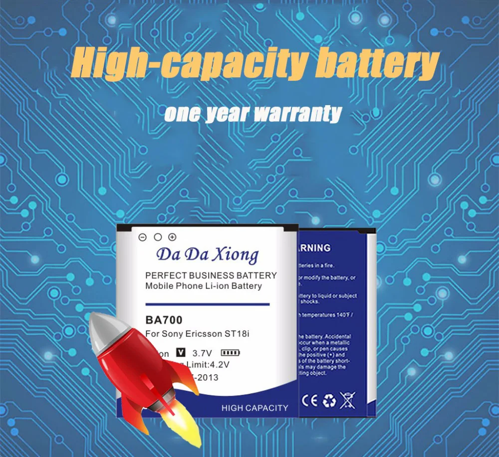 Da Da Xiong 3600mAh BA700 Baterija Sony Ericsson XPERIA RAY ST18i MT11i MT15i MK16i, Xperia Neo MT15i Pro MK16i Baterija 3