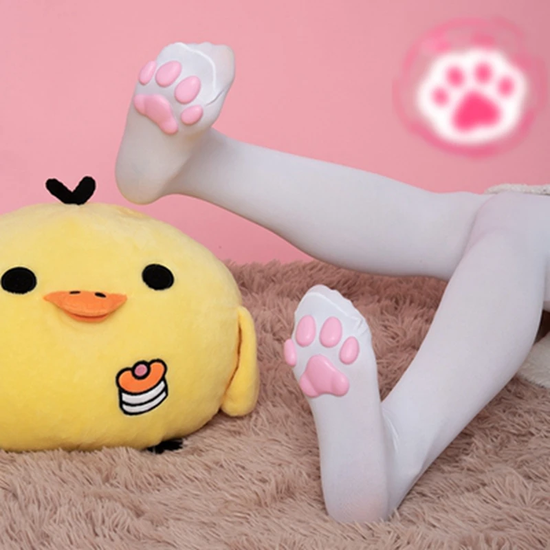 2021 naujas Japonų stiliaus mielas 3D kačių mėsos pagalvėlė cosplay per didelio kelio kojinės lolita moterų mados katės letena kojinės kojų 3