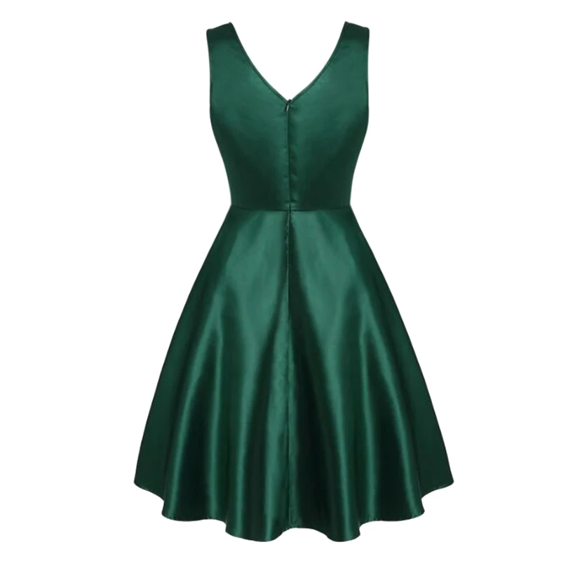 LSYCDS Brangioji Kaklo Green Satino Asimetriškas Hem Kietas Suknelės Rankovių Elegantiškas Šalis Drabužius, Plius Dydis Slim Moterų Suknelė 0