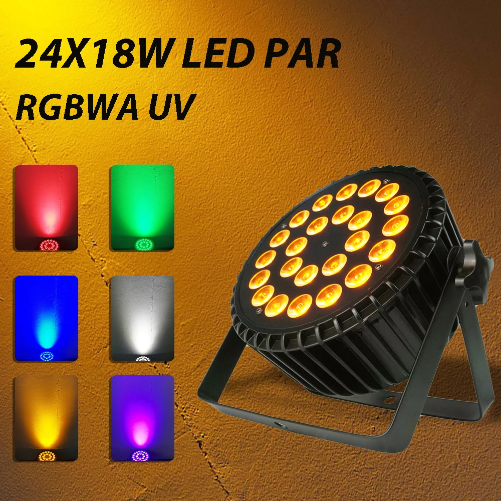 24x18w RGBWA UV 6in1 Led Par DMX Etape Aliuminio Par Dj Šviesos Žibintai 5
