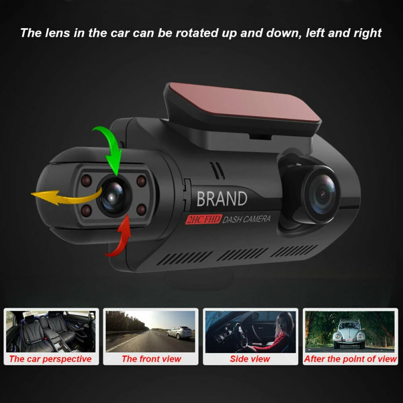 Dual Lens Car DVR Brūkšnys Cam Vaizdo įrašymo G-Sensor 1080P Vaizdo įrašymo WIFI Greitis N GPS Dashcam Brūkšnys Cam Automobilių DVR Kamera 0