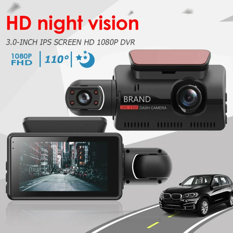 Dual Lens Car DVR Brūkšnys Cam Vaizdo įrašymo G-Sensor 1080P Vaizdo įrašymo WIFI Greitis N GPS Dashcam Brūkšnys Cam Automobilių DVR Kamera 1