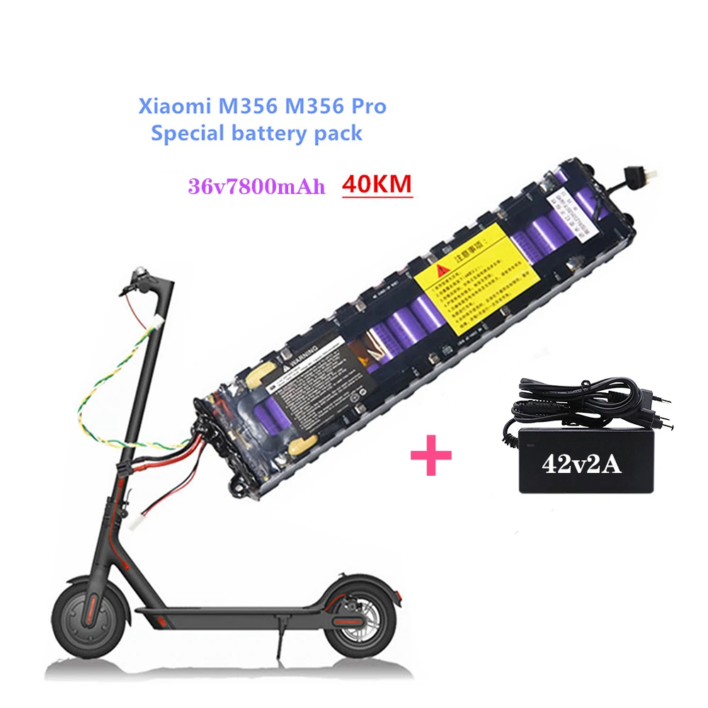 36V 7.8 Ah baterijos ForXiaomi M365 Pro Specialius baterija 36V akumuliatorius 7800mAh Jojimo 40km BMS+Kroviklis elektrinis motoroleris 3