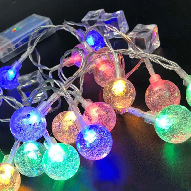Pasakų Gypsophila Bubble Ball Lempos Atostogų Apšvietimo Girliandą Baterija USB Patalpų Kalėdų, Vestuvių Dekoravimas Led String Žibintai 1