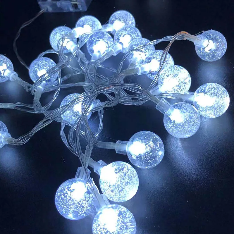 Pasakų Gypsophila Bubble Ball Lempos Atostogų Apšvietimo Girliandą Baterija USB Patalpų Kalėdų, Vestuvių Dekoravimas Led String Žibintai 2