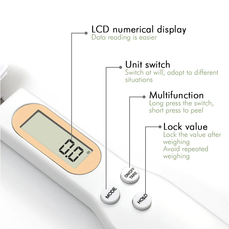 500g/0,1 g LCD Ekranas, Elektroninis Skaitmeninis Matavimo Šaukštas Masto Virimo Virtuvės Įrankiai, Namų apyvokos Masto Mini 1