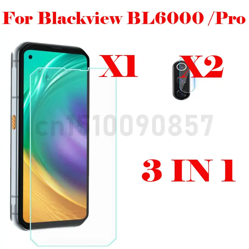 3-in-1 Atvejis Stiklo Blackview BL6000 Pro 5G Screen Protector, Stiklo Visišką Apsaugą dėl Blackview BL6000 Kameros Objektyvo Stiklas 1