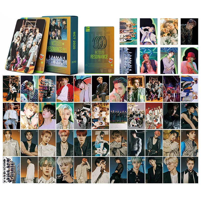 54Pcs/Set Kpop NCT Lomo Korteles 2020 REZONANSO Naujo albumo Nuotraukų Korteles, Gerbėjų Surinkimas NCT Photocard HD Aukštos Kokybės 1