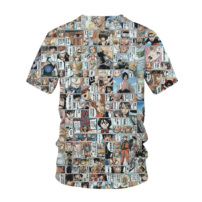 Anime Komiksų 3D Print T-Shirt Anime One Piece Vyrai Moterys Mados Streetwear O-Neck T Shirt Harajuku Tees Viršūnes Vyrų Tshirts Drabužiai 4