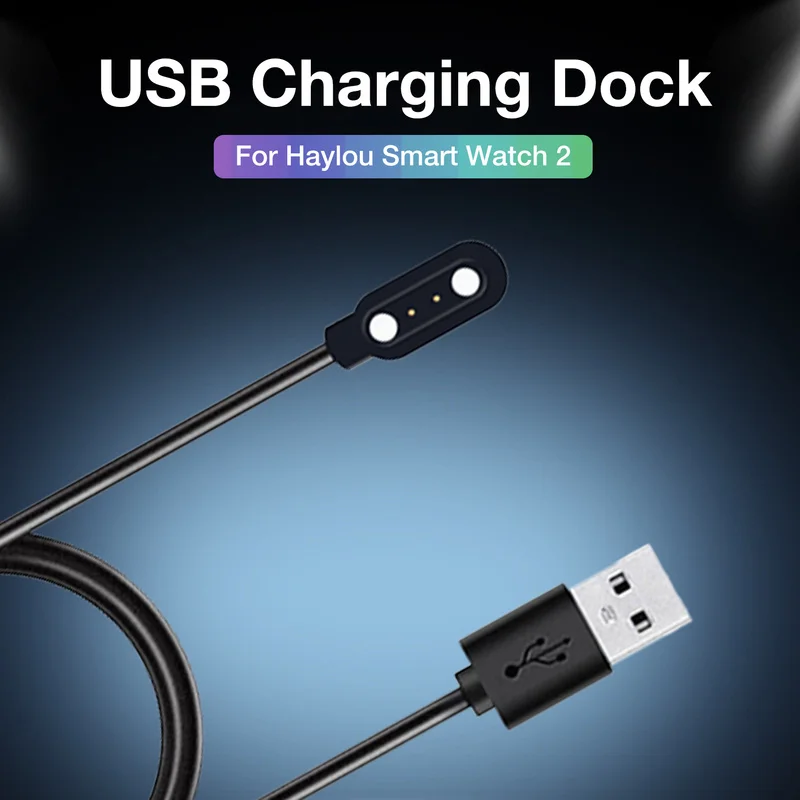Žiūrėti Įkrovimo Kabelis USB Įkrovimo Dokas Haylou Smart Watch 2 Smart Žiūrėti Įkrovimo Kabelių Priedai 3