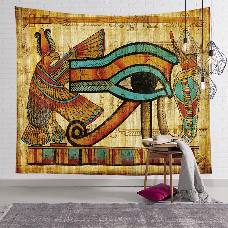 Namų Dekoro Egipto faraono aliejaus tapybai Gobelenas Sienos kabo audinio kambarį fono sienos aikštės Jogos paplūdimio rankšluostį kilimėlis 1