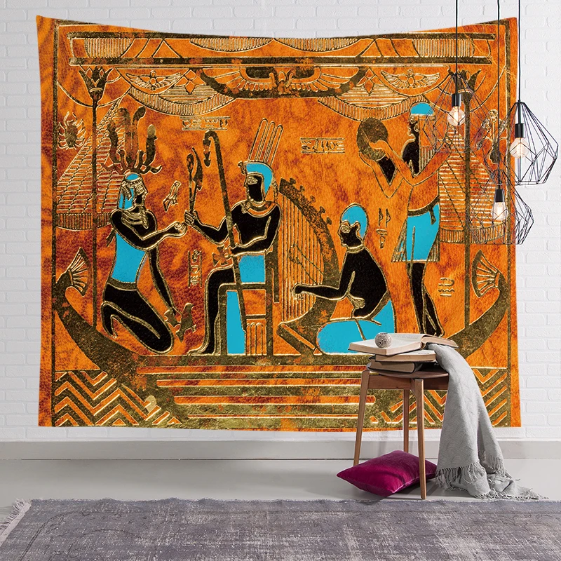 Namų Dekoro Egipto faraono aliejaus tapybai Gobelenas Sienos kabo audinio kambarį fono sienos aikštės Jogos paplūdimio rankšluostį kilimėlis 5