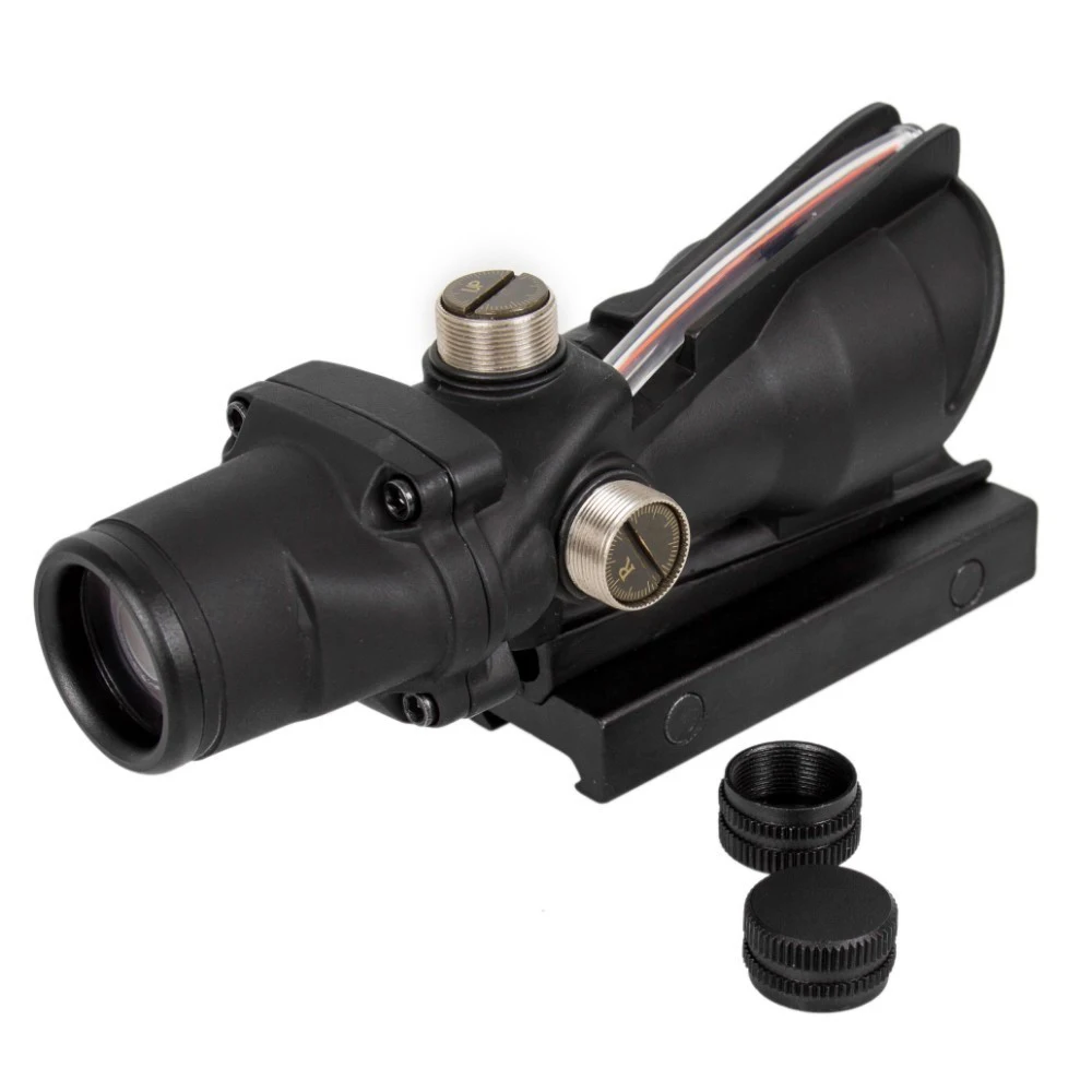 4X32 Medžioklės Riflescope Nekilnojamojo Fiber Optics Grenn Red Dot Apšviestas Išgraviruotas Tinklelis Taktinis Optinės Akyse 2