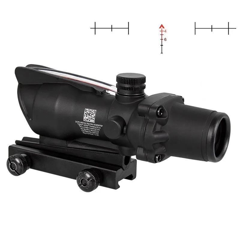 4X32 Medžioklės Riflescope Nekilnojamojo Fiber Optics Grenn Red Dot Apšviestas Išgraviruotas Tinklelis Taktinis Optinės Akyse 4
