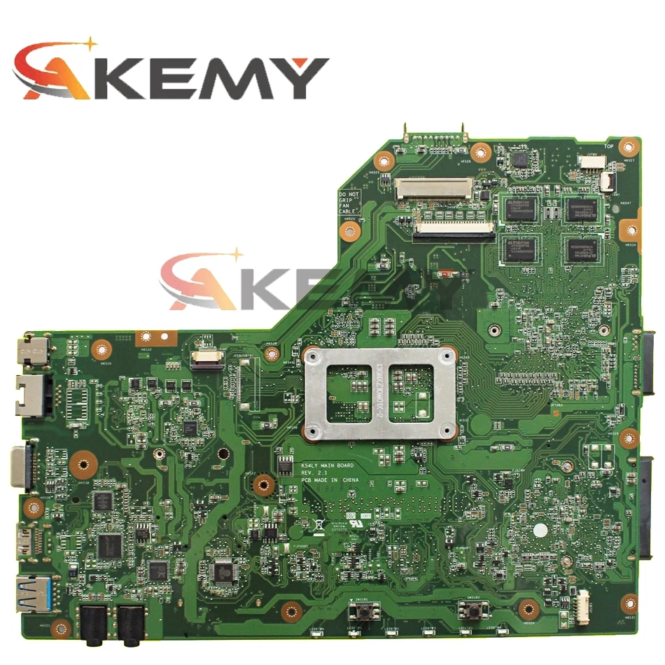 K54LY HD7470M 1GB Mainboard REV2.1 ASUS K54H X54HR K54LY K54HR Nešiojamas plokštė HM55 DDR3 PGA989 60-N9EMB1000-A14 Išbandyti 5