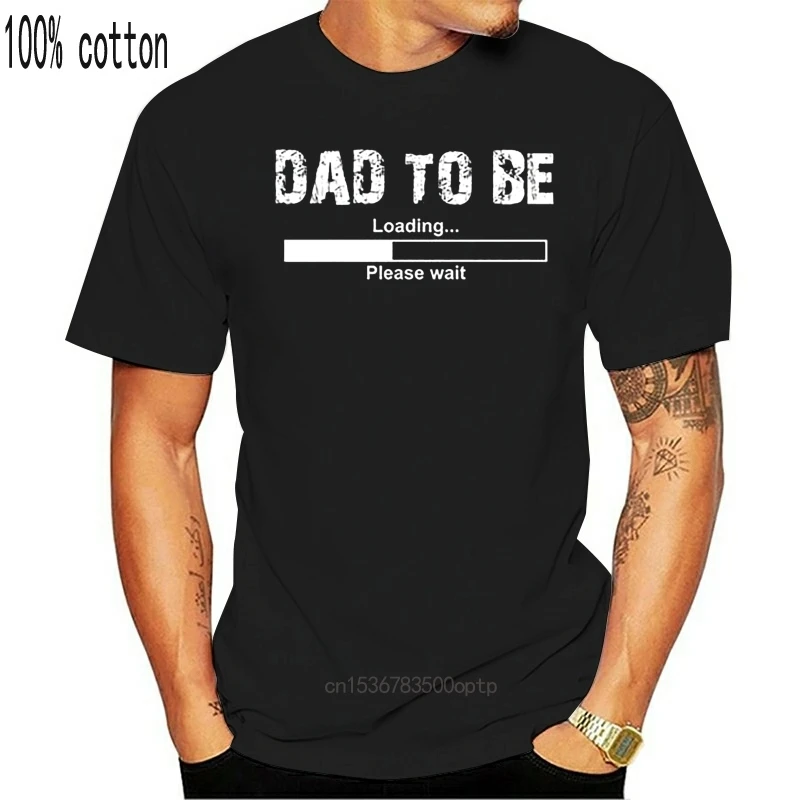 Tėtis Būti T-Shirt Tikisi Tėvas Netrukus Bus Tėčiui Tėvo Dienos Dovana Vyrų Mados trumpomis Rankovėmis, vatos Pagaliukai Drabužiai 5