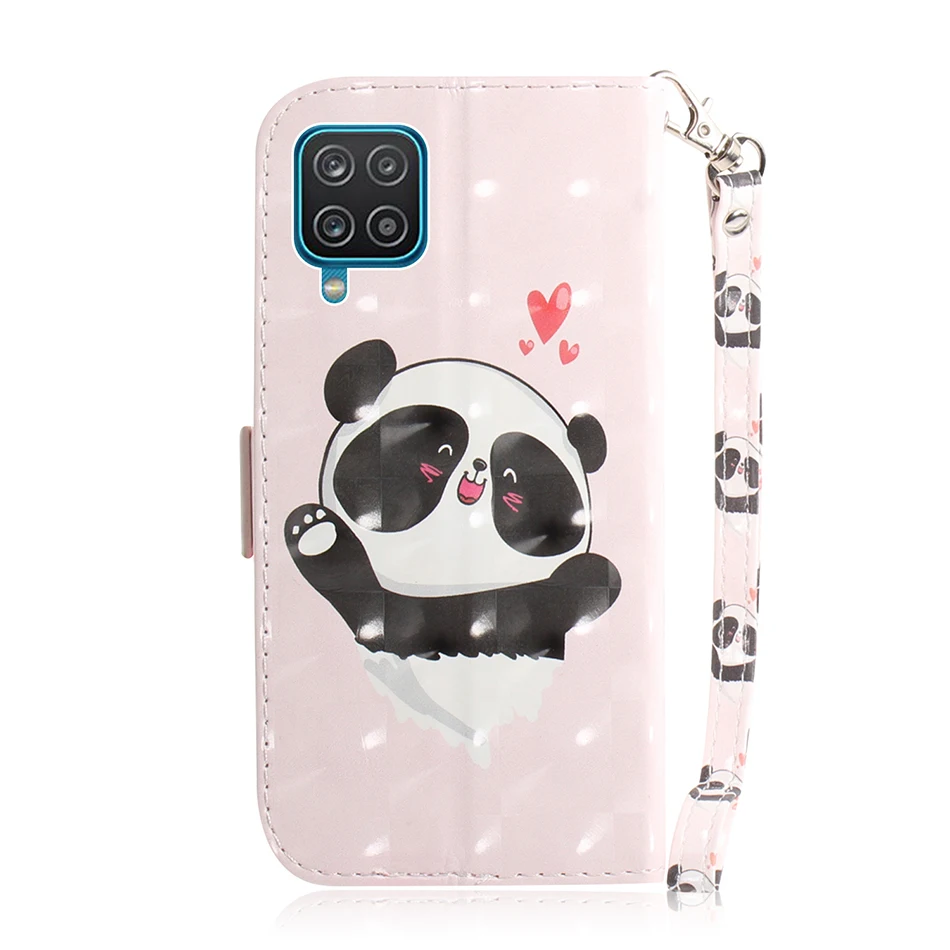 Mados Panda Odos Flip Cover For Samsung Galaxy A31 A01 M01 Core M51 S20 Ventiliatorius Edition A42 A21S A32 A12 S21 Plius Piniginė Atveju 2