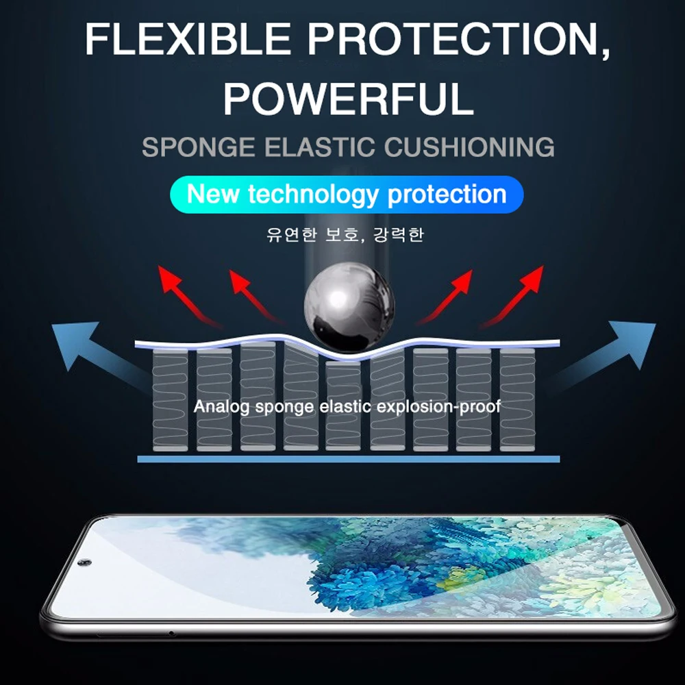 5G Pilnas draudimas 600D Hidrogelio Plėvelės Samsung Galaxy S20 Ultra S10e S8 S9 Plus Pastaba 9 10 Pro Screen Protector 4