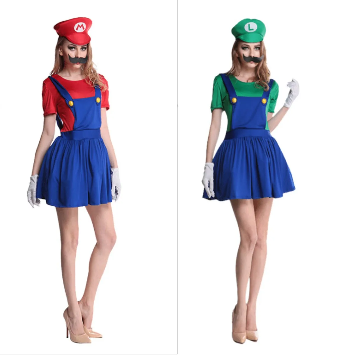 Suaugusiųjų vaikų žaidimų, animacinių filmų super santechnikas Luigi broliai vaidmuo žaisti kostiumas Helovinas Kostiumas 0
