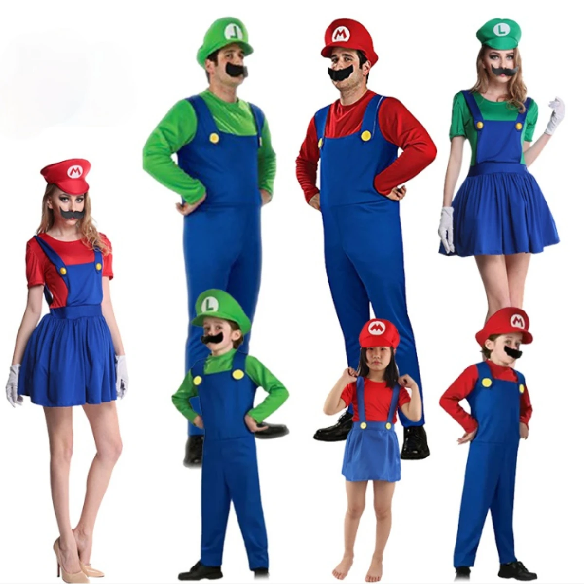 Suaugusiųjų vaikų žaidimų, animacinių filmų super santechnikas Luigi broliai vaidmuo žaisti kostiumas Helovinas Kostiumas 3