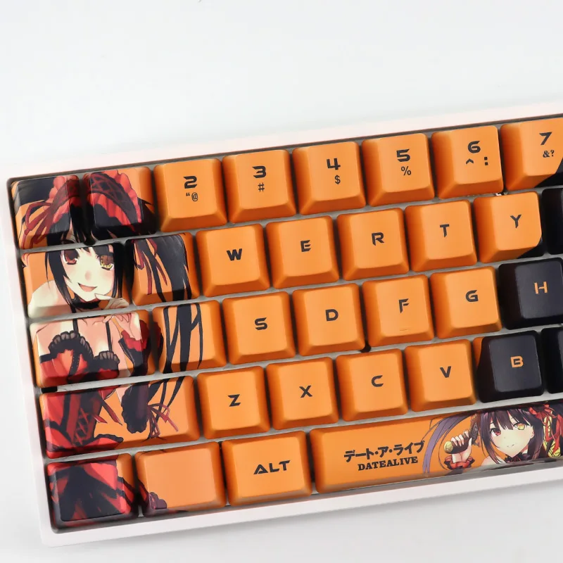 PBT Pažintys Konkurencijos Anime Keycaps OEM Profilis Sublimacijos Mechaninė Klaviatūra Keycap Vyšnių MX Jungiklis 108 Raktas 0