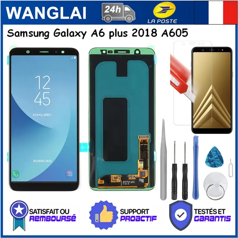 Samsung Galaxy A6 Plius 2018 A605 LCD Ekranas Jutiklinis Ekranas skaitmeninis keitiklis Surinkimo Samsung A6 Plius A605 Ir Įrankiai 5