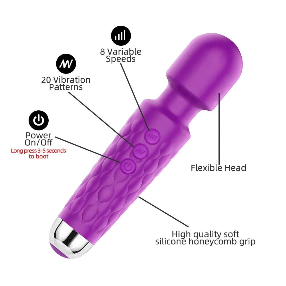 Belaidžio Vibratorių AV Vibratoriai USB Mokestis Didelis AV Stick Moterų G Spot Massager Klitorio Stimuliatorius Suaugusiųjų Sekso Žaislai Moters Lyties Pro 5