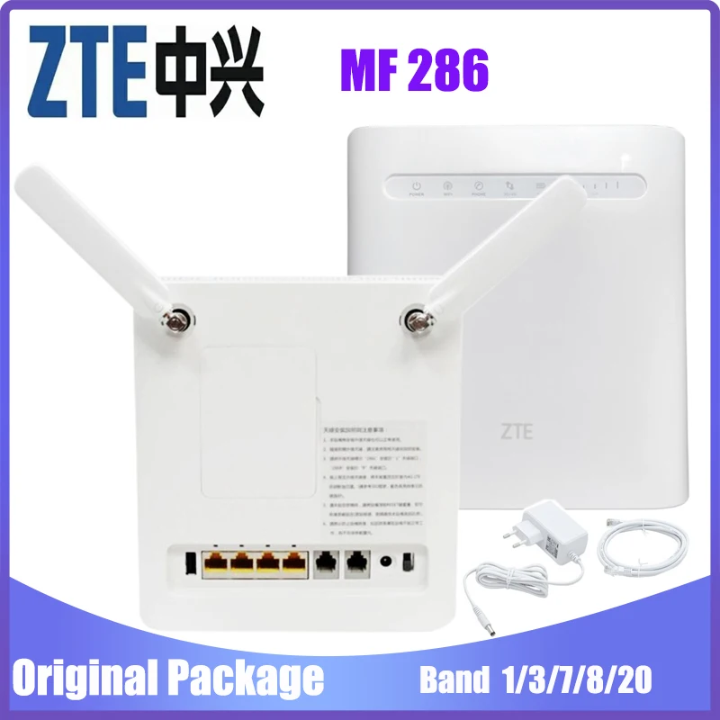 Originalus ZTE MF286 LTE MEZON maršrutizatorius 300Mbps Cat6 Dvejopo Juostos Baterija Nuimama WiFi Hotspot Maršrutizatorius Paramos LTE FDD B1, B3, B7, B8 B28 1