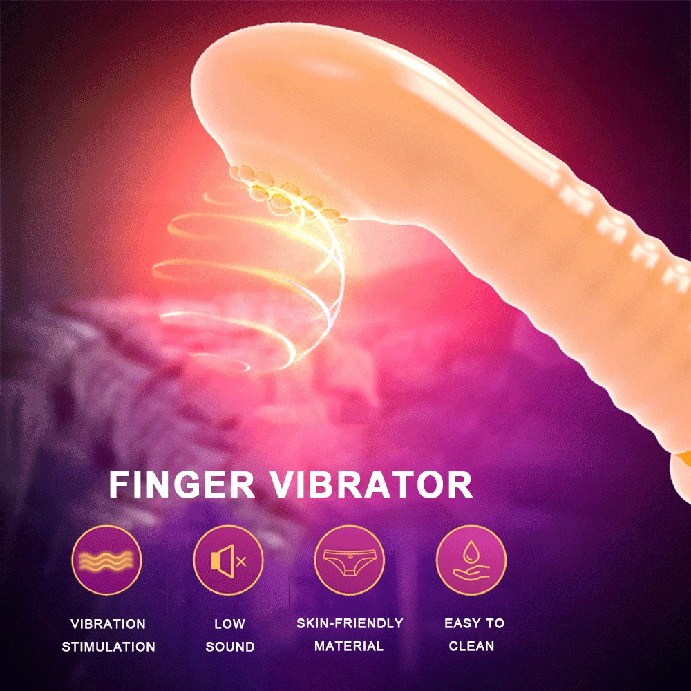 Piršto Vibratorius G-spot Klitorį Stimuliuoja Orgazmas Masažas Moterų Masturbator Lesbiečių, Erotiniai Piršto Mova Sekso Žaislai Moterims 2