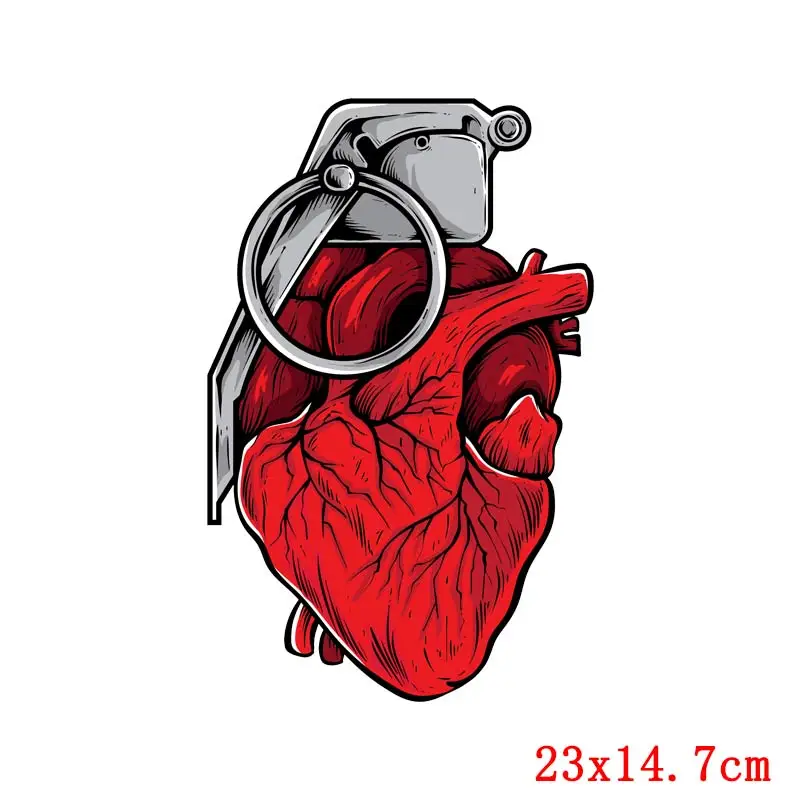 Širdies Bomba Lipdukai Geležies Perdavimo Drabužių Pacthes Žmogaus Organų Juostelės Ant Drabužių Pleistras Termo Lipdukai 