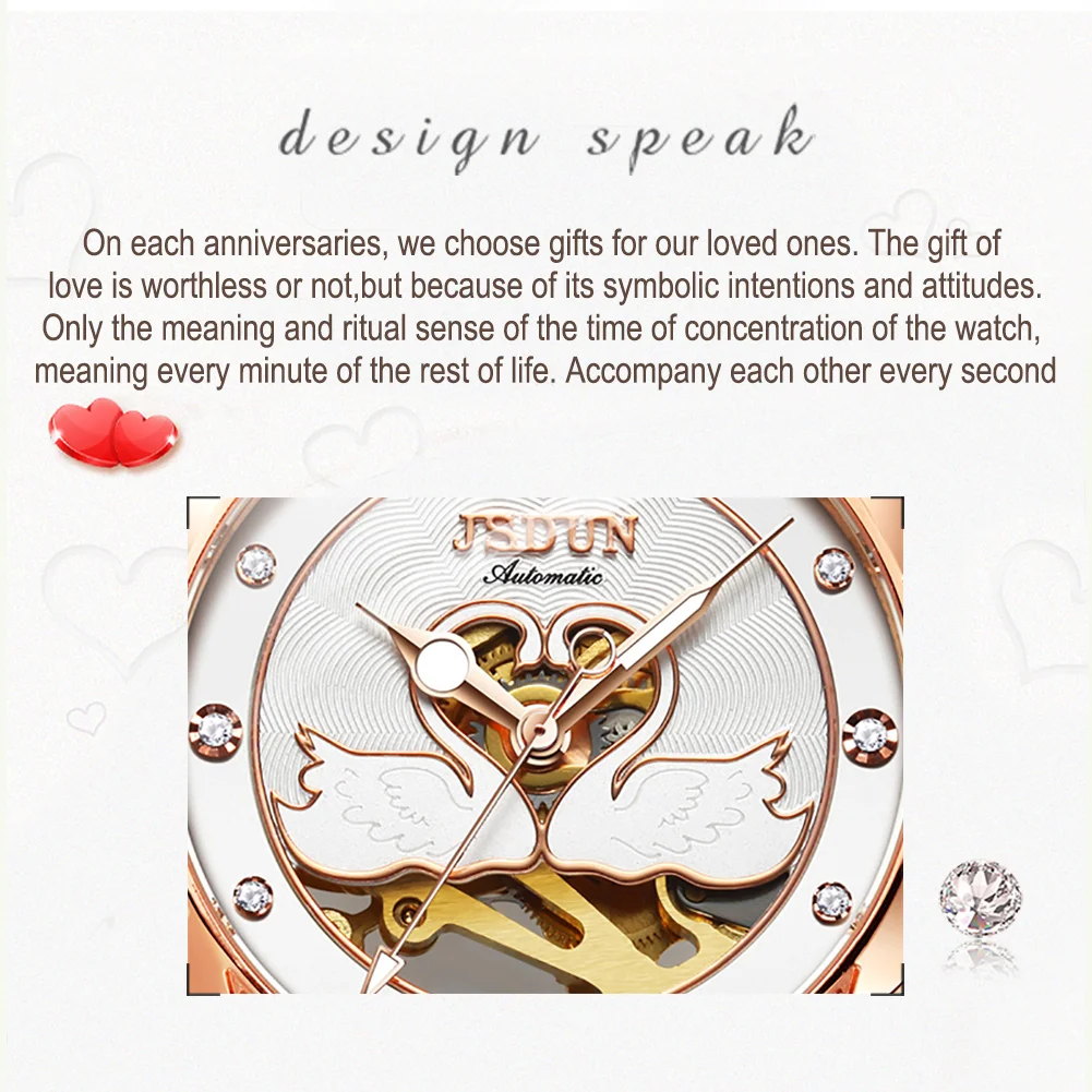 JSDUN Automatinis Mechaninis Laikrodis Top Brand Keramikos Vandeniui Elegantiškas Ponios Žiūrėti Prabanga Švytinčios Laikrodžiai Dovanos Moterims 1