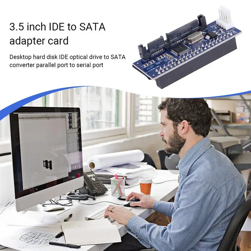 3.5 HDD IDE/PATA Į SATA Konverteris Kortelės IDE 40-Pin Kietojo disko Disko DVD įrašymo įrenginys Su SATA 7pin Duomenų Motininę Plokštę, Skirtą Staliniams kompiuteriams 5