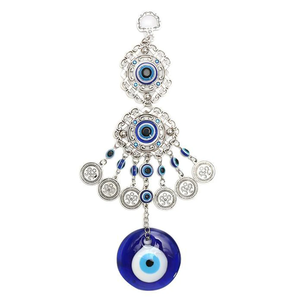 Evil Eye Pakabučiai Amuletas Mėlyno Stiklo turkijos Sienos Kabo Dekoro Namų Kambarį Automobilių dekoro priedai 2