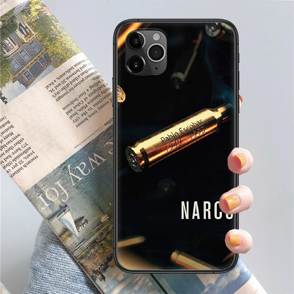 Pablo Escobar Narcos Telefono Padengti Korpuso iphone 5 5s se 2 6 6s 7 8 12 mini plus X XS XR 11 PRO MAX black 3D atsparus vandeniui 2
