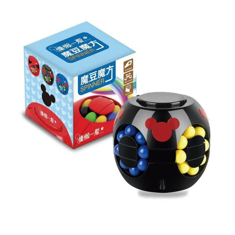 ZK60 2 IN 1 Pirštų galiukais pirštų suktuko žaislą magic Cube Piršto Gyro įtempių kūrybos galvosūkiai magija pupelės žaislas, Vaikas, Dovana, Žaislai 5