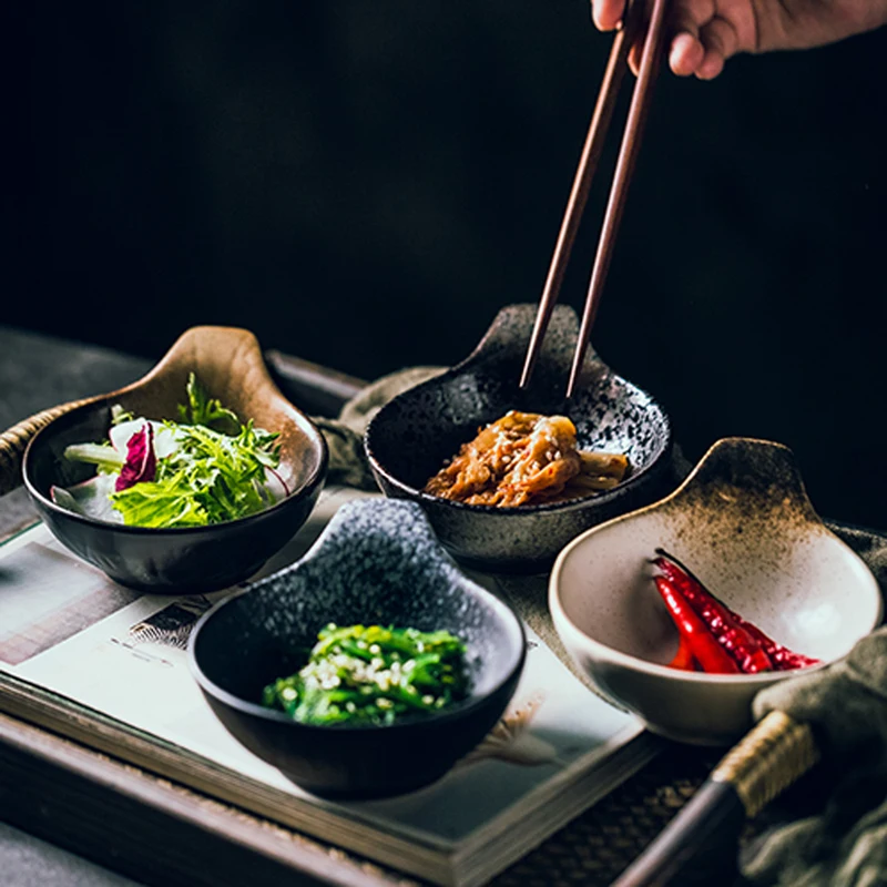 Japonų stiliaus paprastas keramikos dubenėlį maži ryžių dubenėlį sriubos dubenėlį patiekalą, dubenėlį savitarnos hot pot restoranas, aštrus padažas dubuo 2